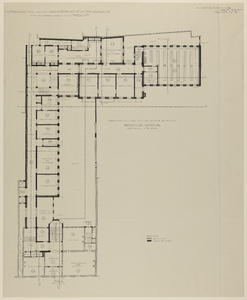 217521 Plattegrond van de begane grond van het Gouvernementsgebouw aan de Kromme Nieuwegracht (Paushuize, gebouwen aan ...
